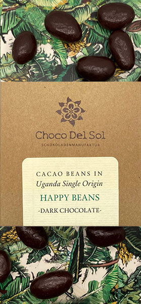 CHOCO DEL SOL | Schokoladendragees Kakaobohnen & Schokolade »Happy Beans Dark« 78% | BIO | 100g