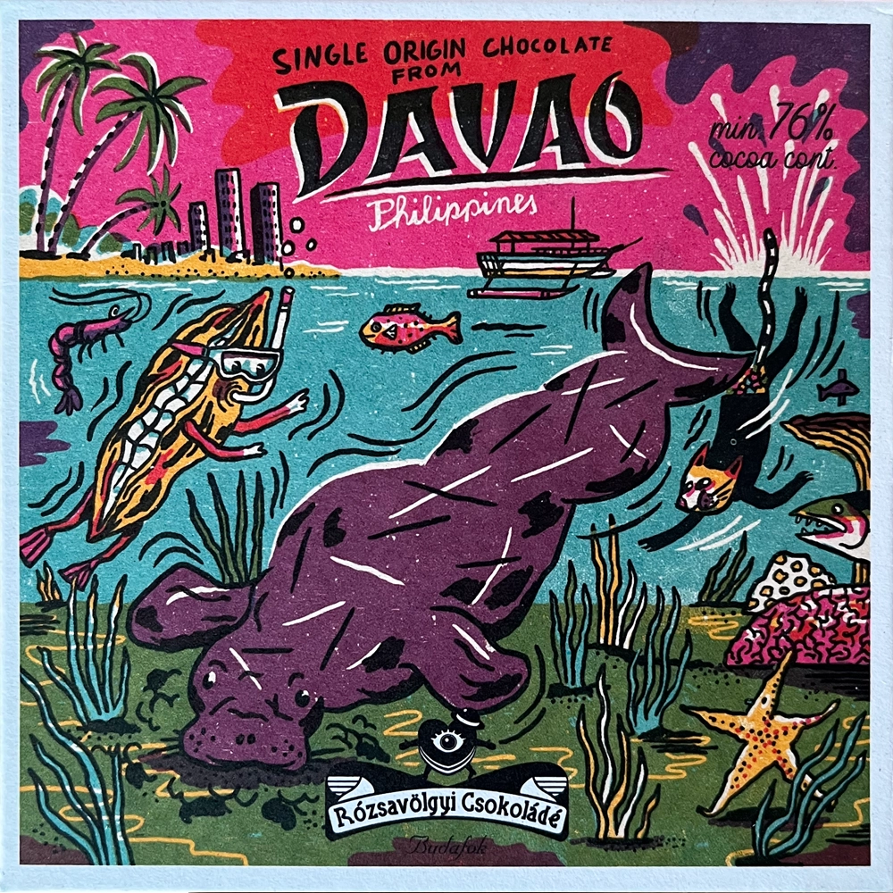 Philippines Rózsavölgyi Davao 76 % Schokolade handwerklich hergestellt