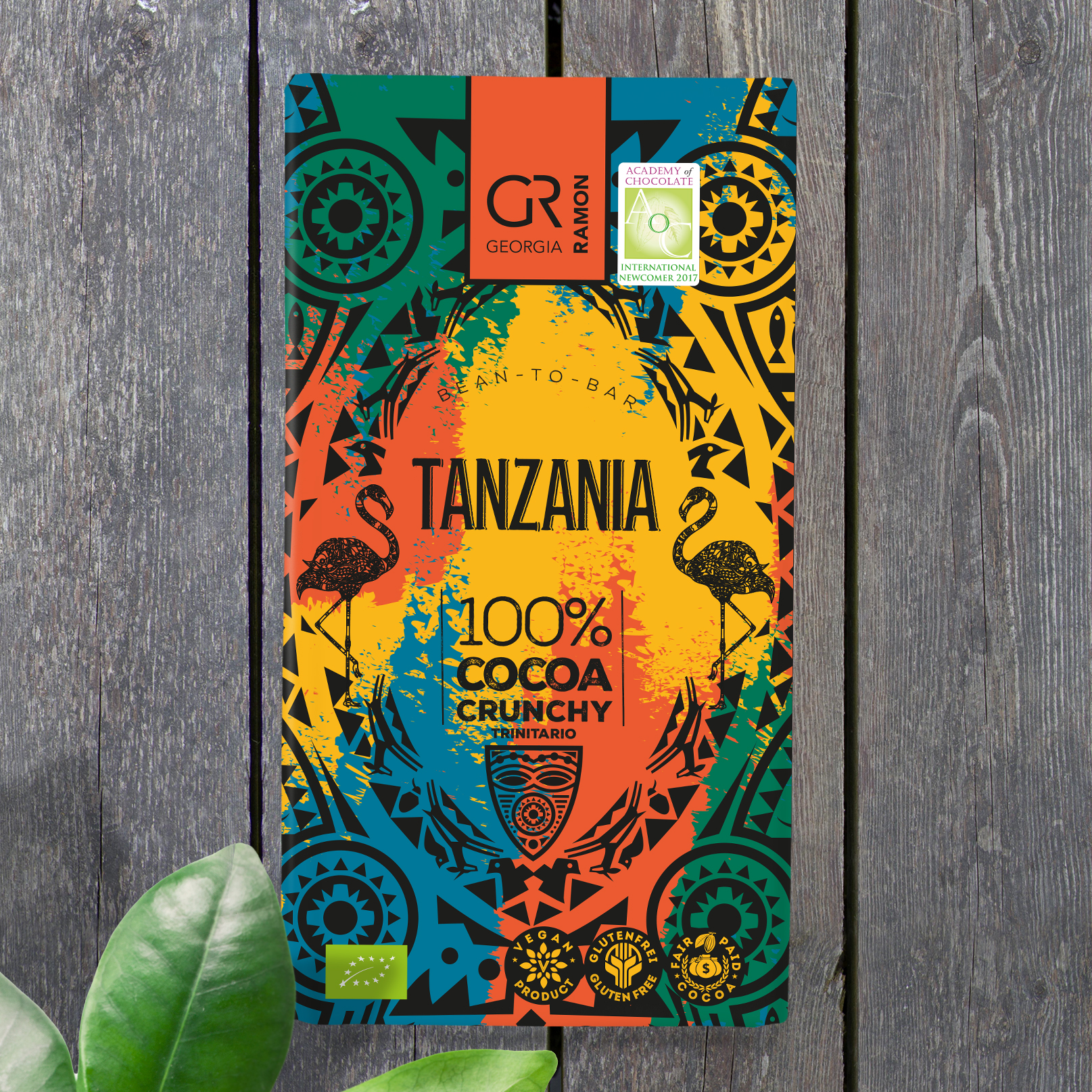 GEORGIA RAMON Schokoladen | »Tanzania Crunchy« Kakaomasse & Nibs 100% | BIO | 50g