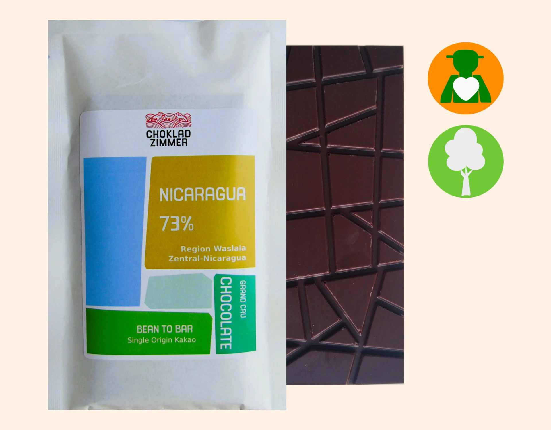 Nicaragua Schokolade von Choklad Zimmer Darß