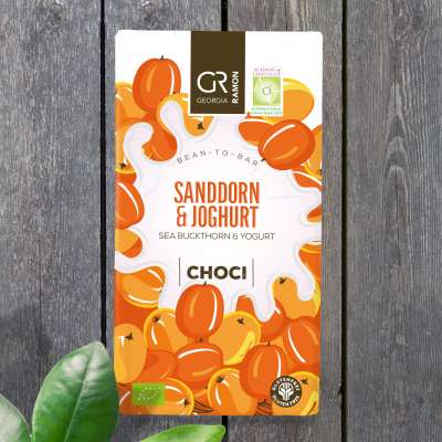 GEORGIA RAMON | Choci »Sanddorn & Joghurt« 40% | BIO | 50g MHD 26.07.2022