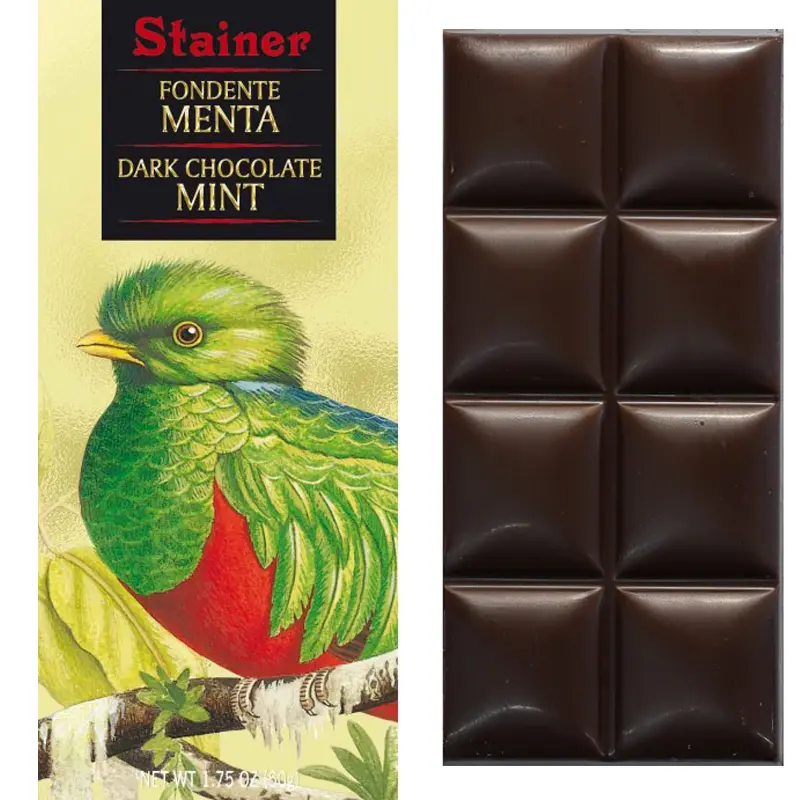 STAINER | Dunkle Schokolade mit Minze 70% | 50g Menta Schokolade mit Minze italienische Schokolade von Stainer