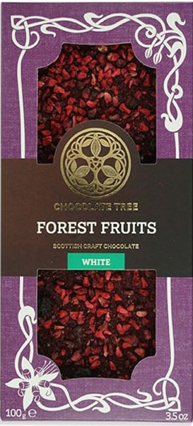 Weiße Schokolade Fores Fruit mit Himbeeren von Chocolate Tree