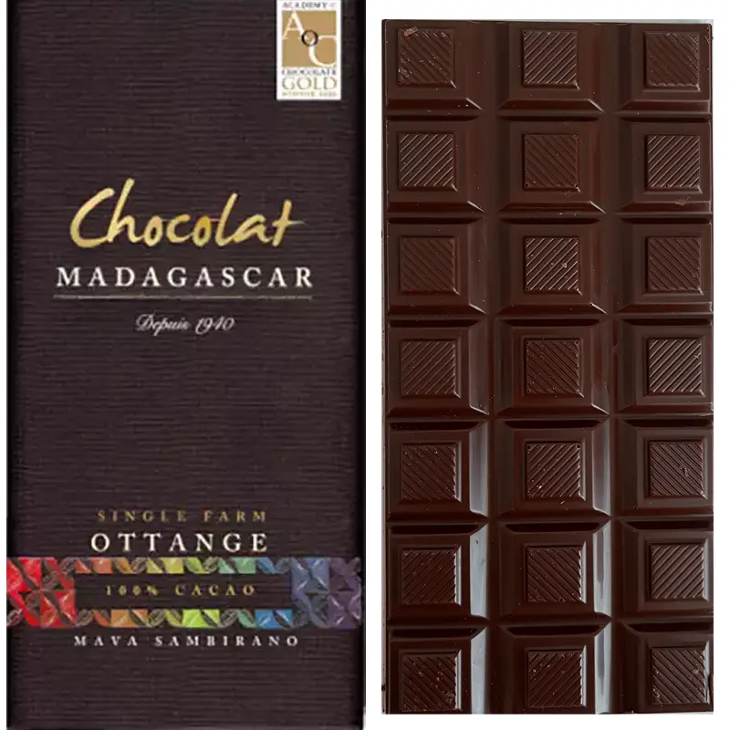 Chocolat MADAGASCAR Schokoladen | Kakaomasse »Ottange« 100% | 75g Schokolade 100% Kakaomasse Ottange von Chocolate Madagascar