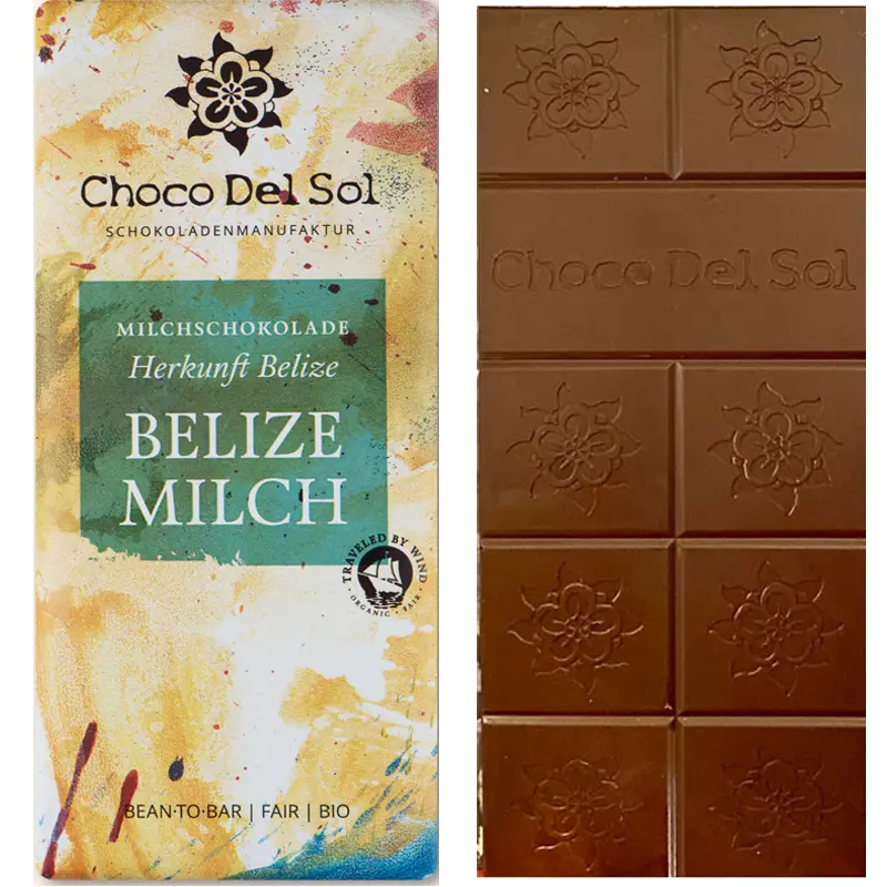 CHOCO DEL SOL | Milchschokolade »Belize Milch« 55% | BIO | 58g Dark Milk Belize Milchschokolade von Choco del Sol