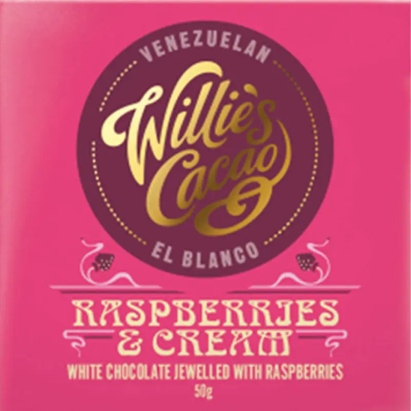 Weiße Schokolade Raspberries Cream von Willies Cacao