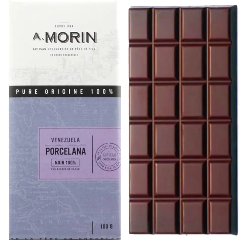 A. MORIN Schokoladen | Kakaomasse Venezuela »Porcelana« 100% | 100g A. Morin Porcelana 100% – Kakaomasse aus Maracaibo, Venezuela, Single-Origin