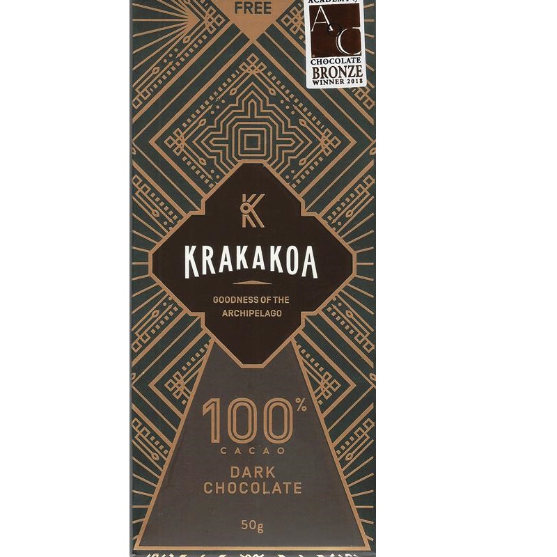 KRAKAKOA Schokolade | Kakaomasse  »Dark Chocolate Arenga« 100% | 50g