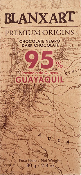 Spanische  Schokolade Ecuador Guayaquil 95%