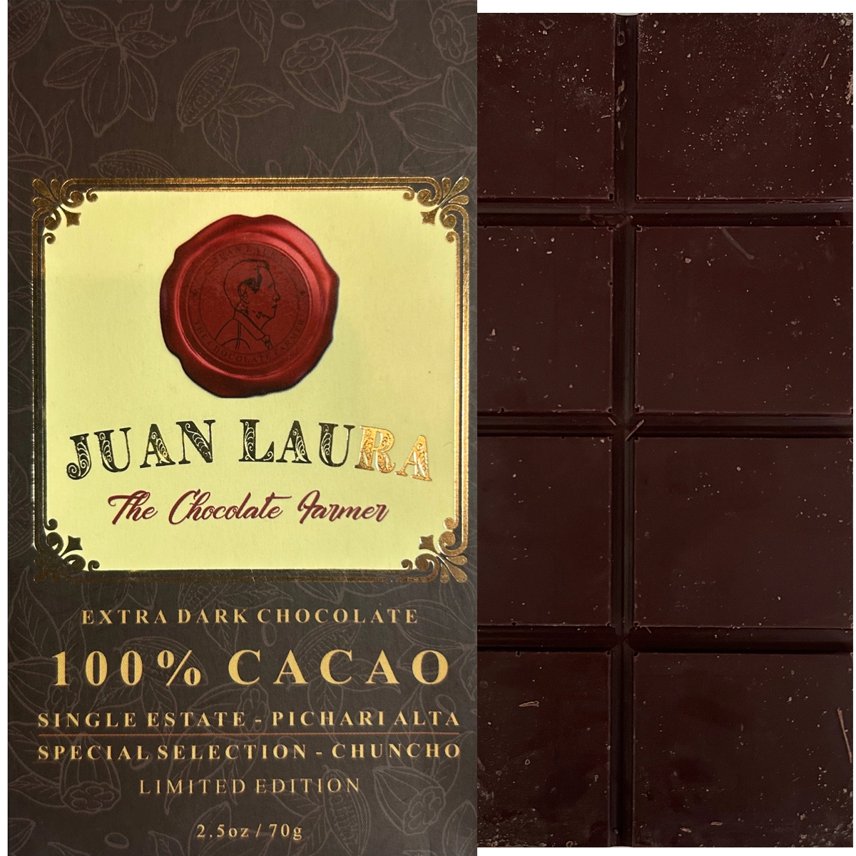 JUAN LAURA Schokoladen | Kakaomasse Peru »Pichari – Chuncho« 100% | 70g