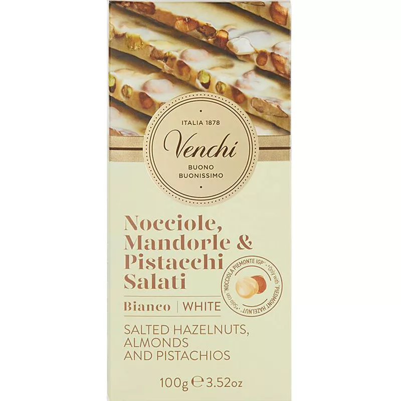 Weiße Schokolade mit Pistazie Nuss und Mandel von Venchi