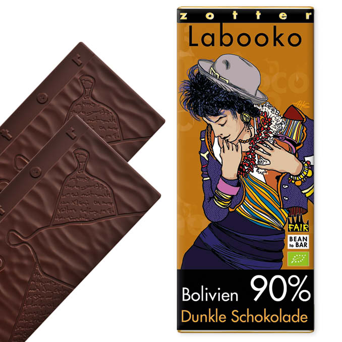 zotter-90-bolivienAlYIBqakvsdwK ZOTTER | »Labooko« Dunkle Schokolade 90% Bolivien | BIO | 70g