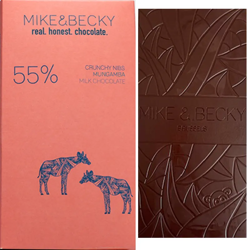 Milchschokolade mit Kakaonibs von Mike and Becky Brüssel