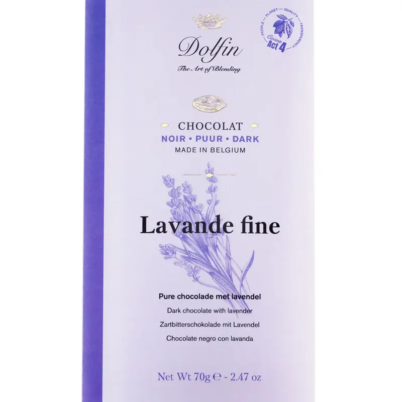 Schokolade mit Lavendel von Dolfin Belgien