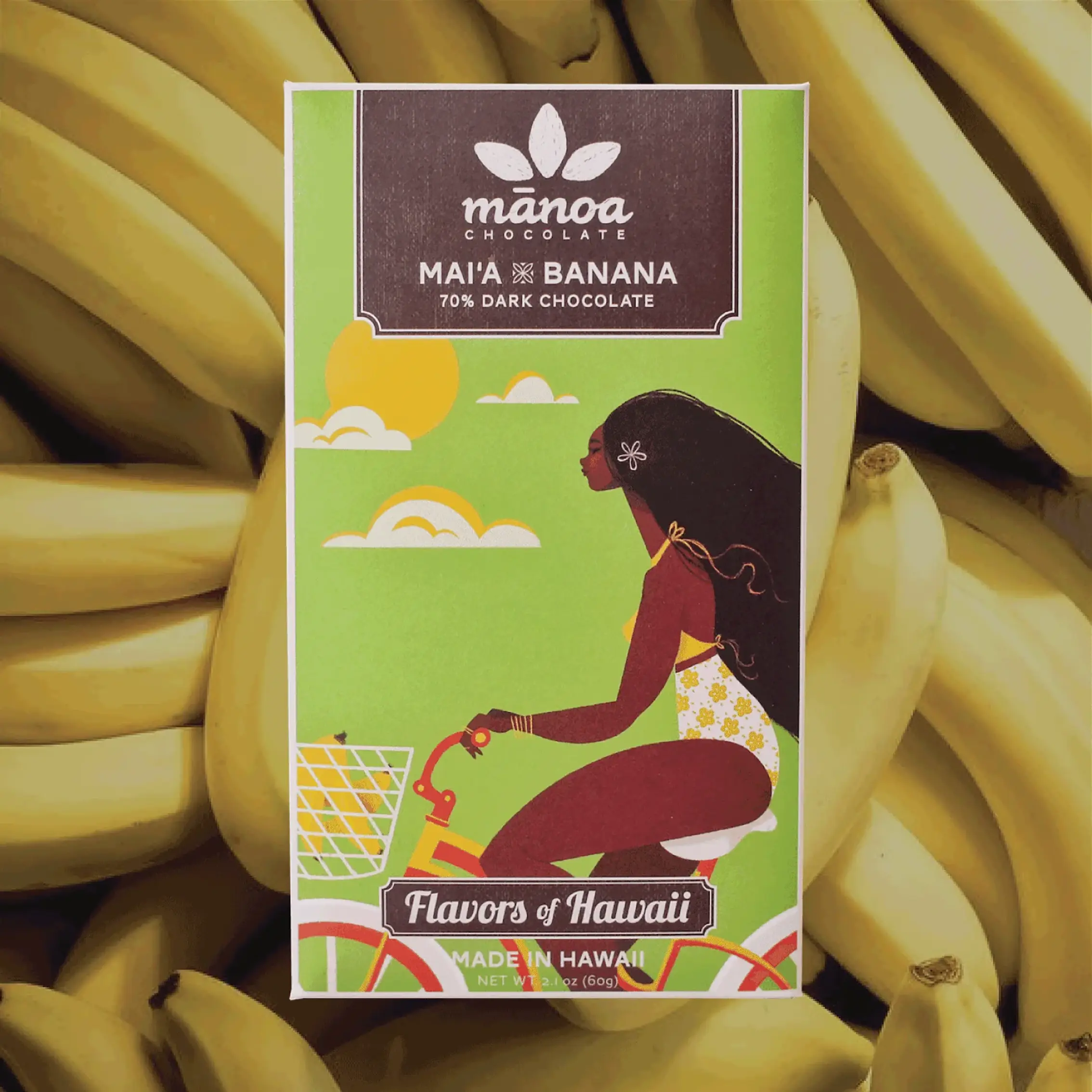 Banane und Schokolade hergestellt auf Hawaii Manoa