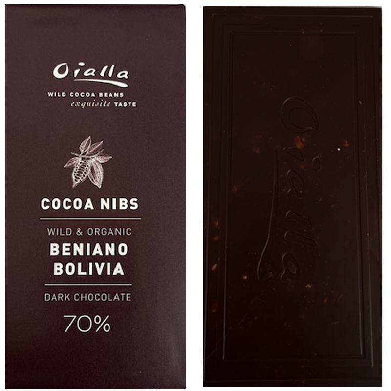 OIALLA | Dunkle Schokolade »Beniano Bolivia Cocoa Nibs« 70% | 60g 