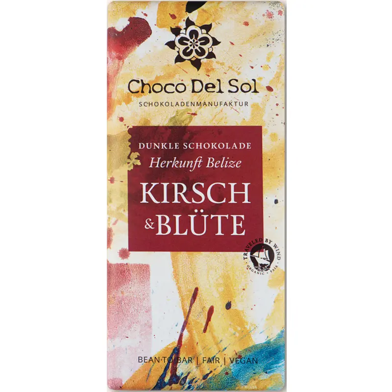 Kirsche und Blüte Schokolade von Choco del Sol