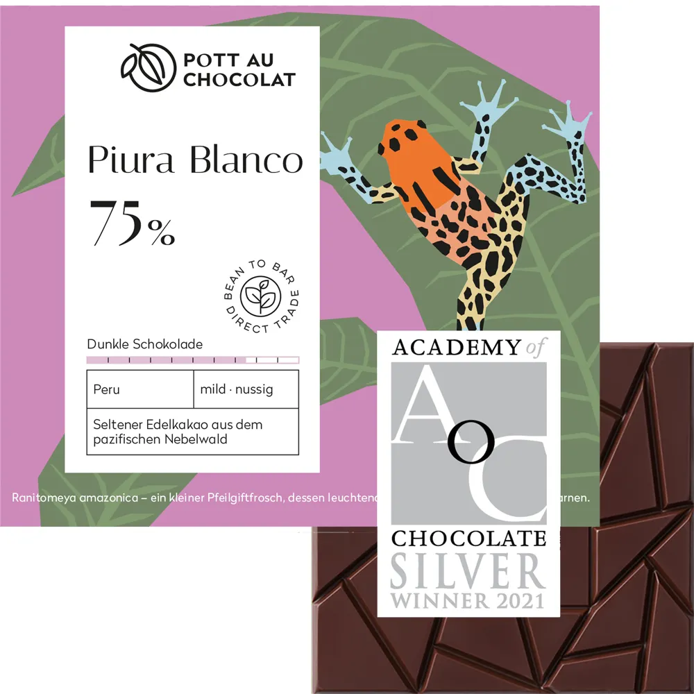 Piura Blanco Dunkle Schokolade von Pott au Chocolate