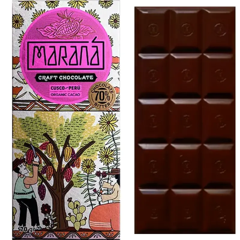 MARANÁ | Dunkle Schokolade »Cusco - Peru« 70% | BIO | 70g Cusco Peru Schokolade 70 Prozent von Marana Chocolate