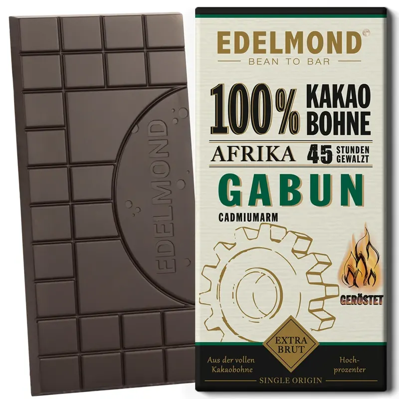 100% Schokolade Gabun 45 Stunden gewalzt von Edelmond