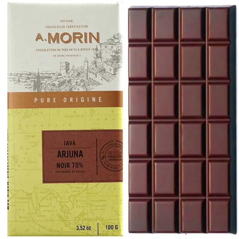 A. MORIN | Dunkle Schokolade Java »Arjuna« 70% | 100g Java Aruna Schokolade von A. Morin