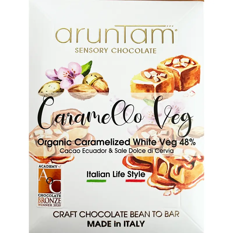 Weiße Schokolade mit Karamell von Aruntam Italien Vegan