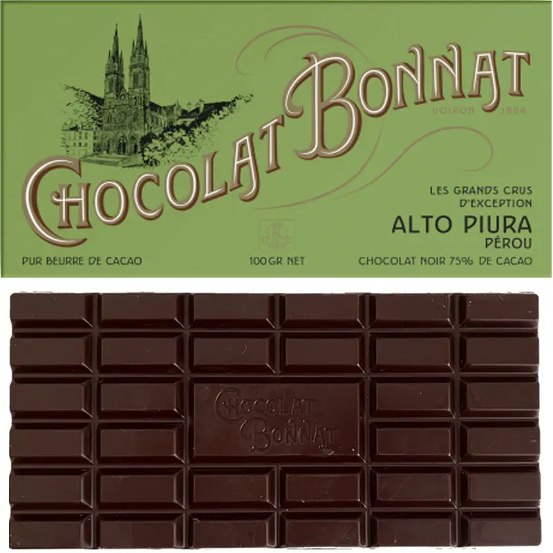 BONNAT Dunkle Schokolade | Chocolat »Alto Piura Pèrou« 75% | 100g Les Grand Crus Schokolade von Bonnat Alto Piura Perou