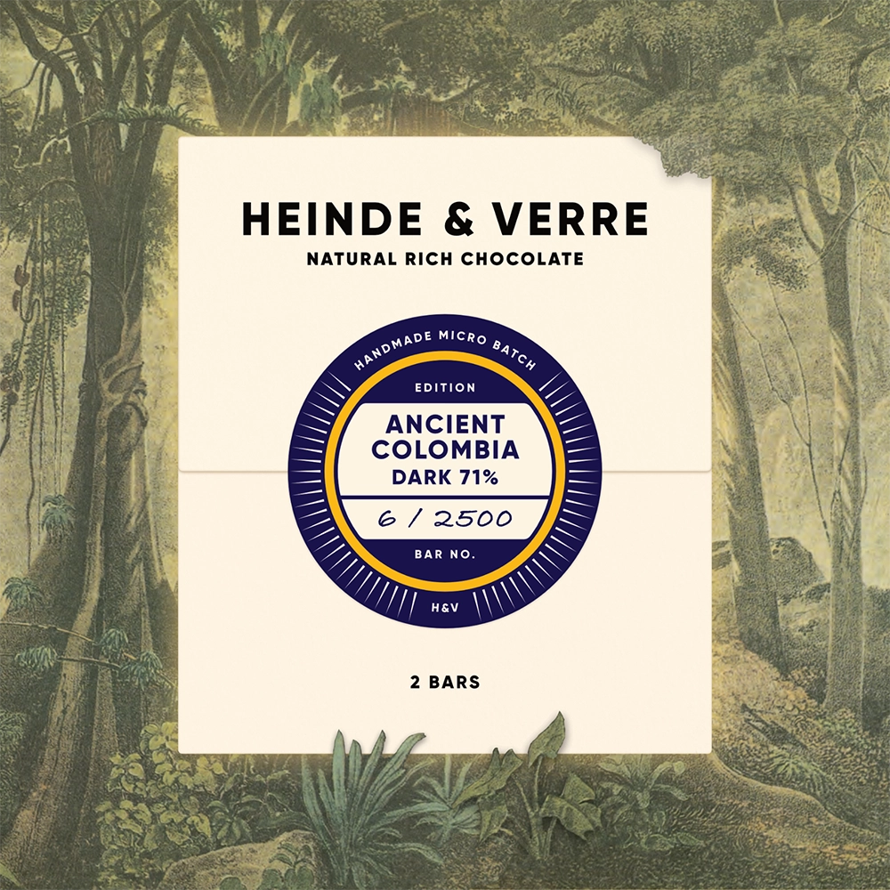Kolumbien Serranía del Perijá HEINDE & VERRE Ancient Colombia 71 % Dark Schokolade