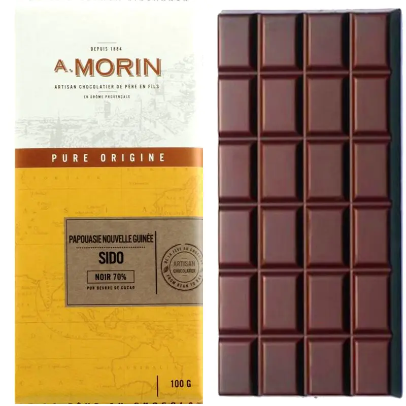 A. MORIN | Dunkle Schokolade Papua-Neuguinea »Sido« 70% | 100g Sido Papua New Guinea Schokolade von A. Morin