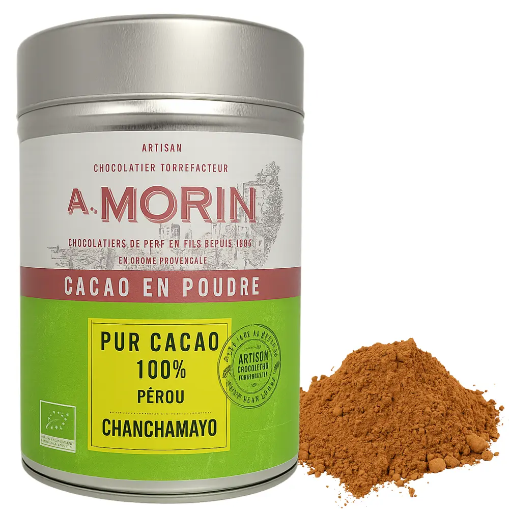 A. MORIN | Kakaopulver Pur Cacao »Perou – Chanchamayo« 100% | BIO | 200g Prämiertes Kakaopulver Chancchamayo Peru von A. Morin Frankreich
