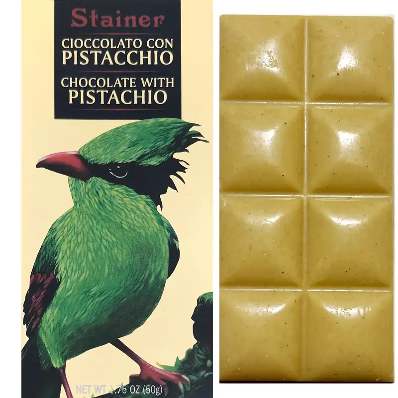 Weiße Schokolade mit Pistazien Pistacchio von Stainer Italien