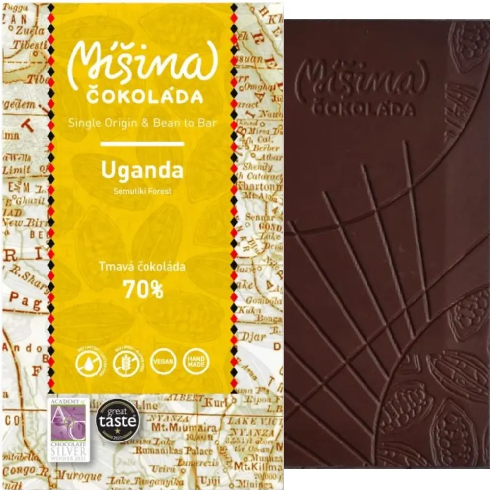 Uganda 70% Prämierte Schokoladen von Misina Prag