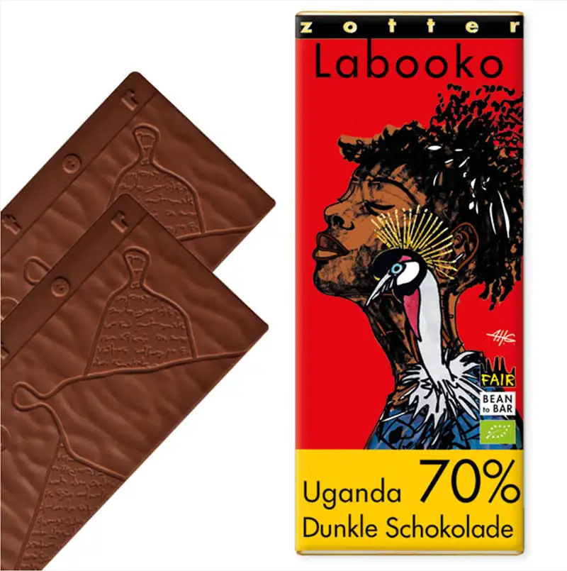 ZOTTER | »Labooko« Dunkle Schokolade Uganda 70% | BIO | 70g Dunkle Schokolade Uganda 70% von Zotter