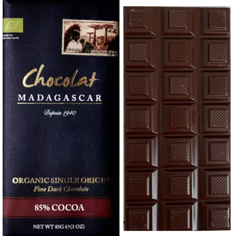 Chocolat MADAGASCAR | Dunkle Schokolade »Madagascar« 85% | BIO | 85g 85% Schokolade von Chocolate Madagascar