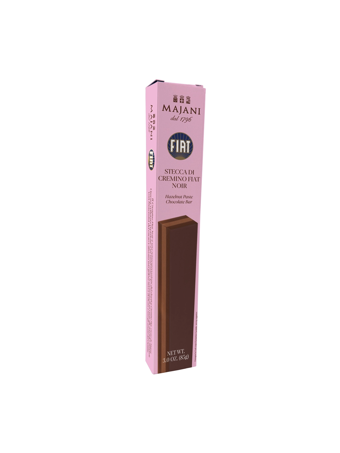 Majani Stecca di Cremino FIAT Noir Haselnuss Mandel Nougat Riegel 85 g