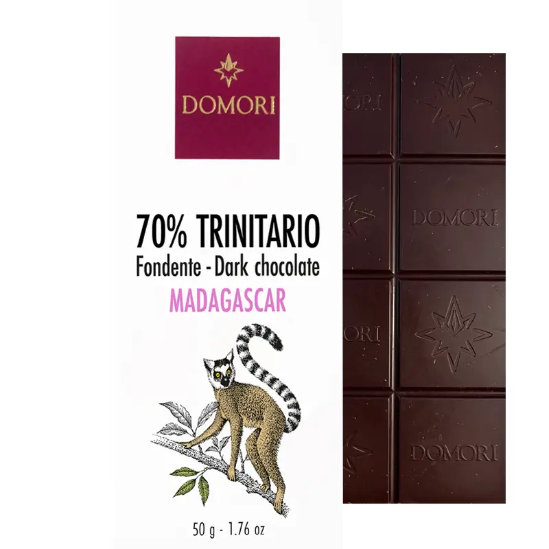 DOMORI | Dunkle Schokolade Trinitario »Madagascar« 70% | 50g MHD 30.11.2025 Trinitario Madagascar Fondente Schokolade von Domori Italien