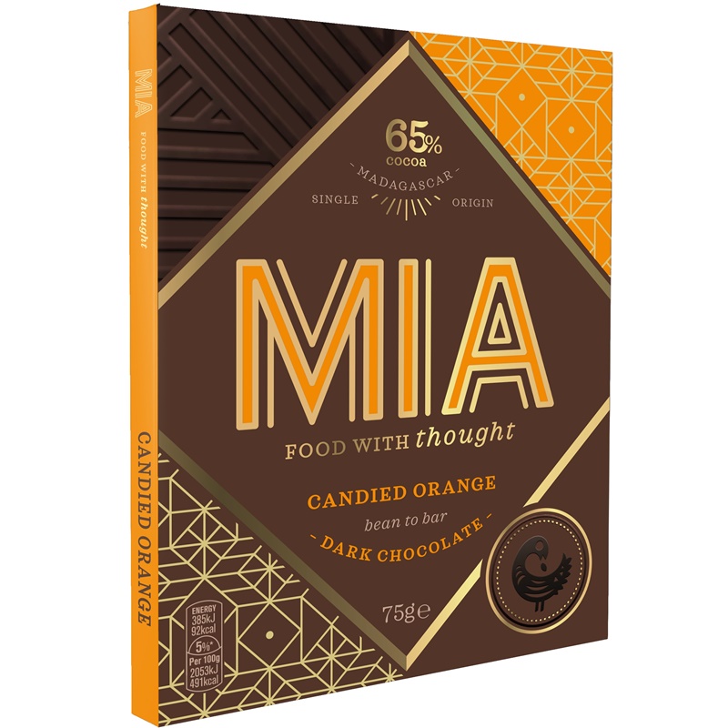 MIA | Dunkle Schokolade »Kandierte Orange« 65% | 75g
