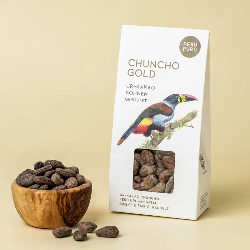 PERÙ PURO | Geröstete Kakaobohnen »Peru« | BIO | 100g Chuncho-Kakaobohnen von Peru Puro, Bio Urkakao