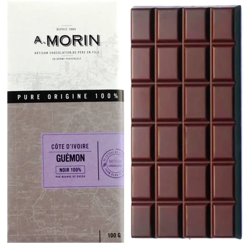 A. MORIN Schokoladen | Kakaomasse Côte d'Ivoire »Guemon« 100% | 100g Guemon Noir 100 Prozent Kakaomasse Noir Schokoladen von A. Morin
