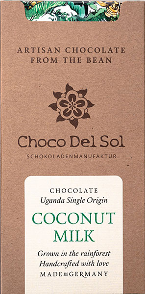 CHOCO DEL SOL | Vegane Schokolade mit Kokosmilch »Coconut Milk« 55% | BIO | 58g