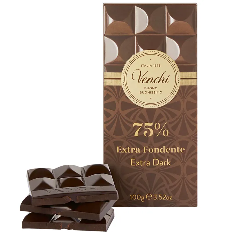 Dunkle 75% Schokolade von Venchi italien