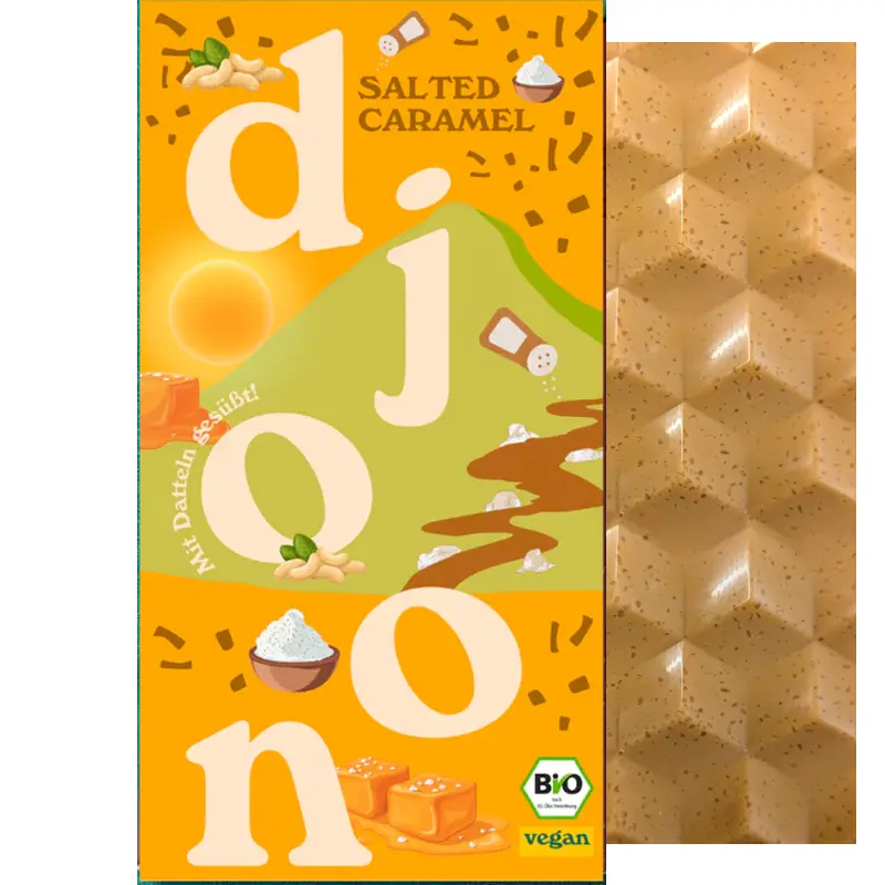 DJOON Schokoladen | Weiße Dattel »Salted Caramel« 32% | BIO | 70g DJOON Schokoladen | Weiße Dattel »Salted Caramel« 32% | BIO | 70g