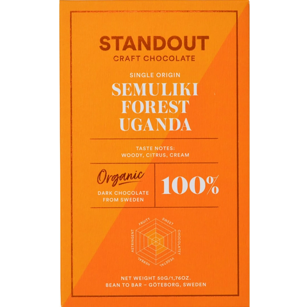 Kakaomasse aus 199% Uganda Kakao von   Standout Schokolade Semuliki Forest