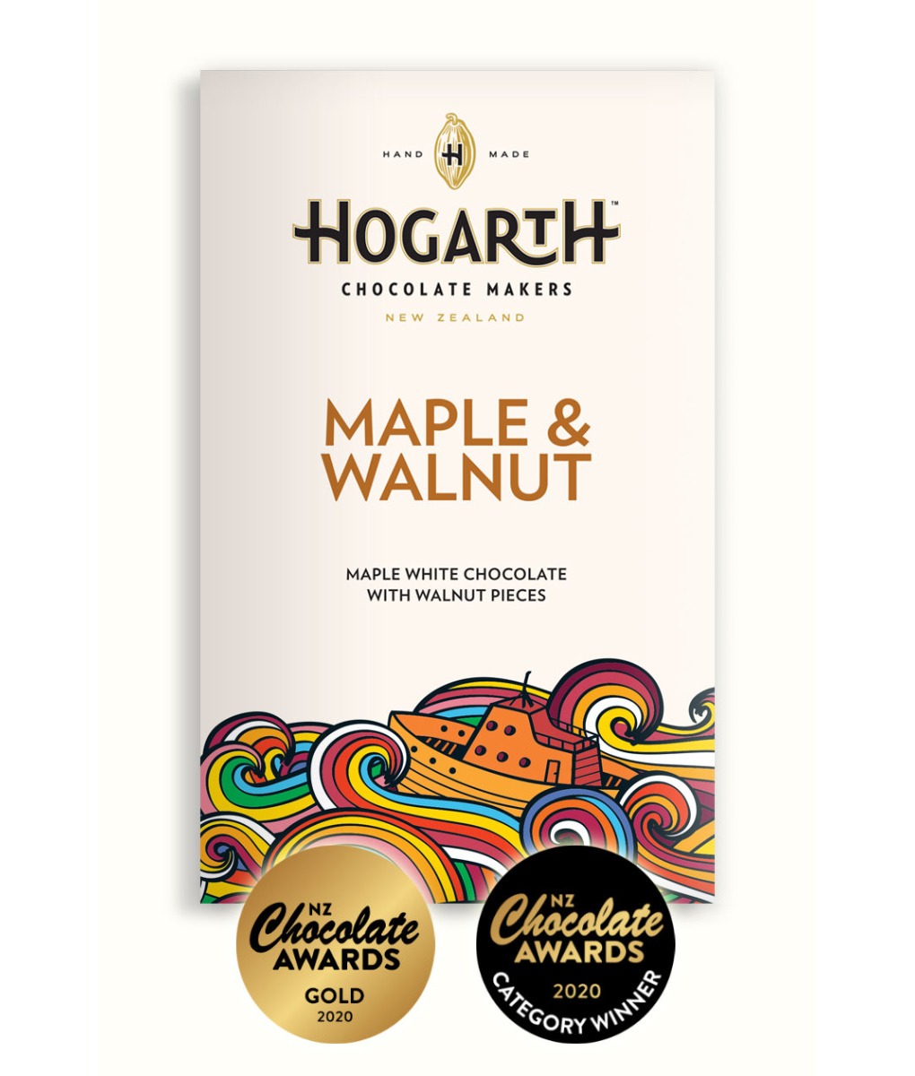 HOGARTH Chocolate | Weiße Schokolade »Maple & Walnut« 34% |  70g