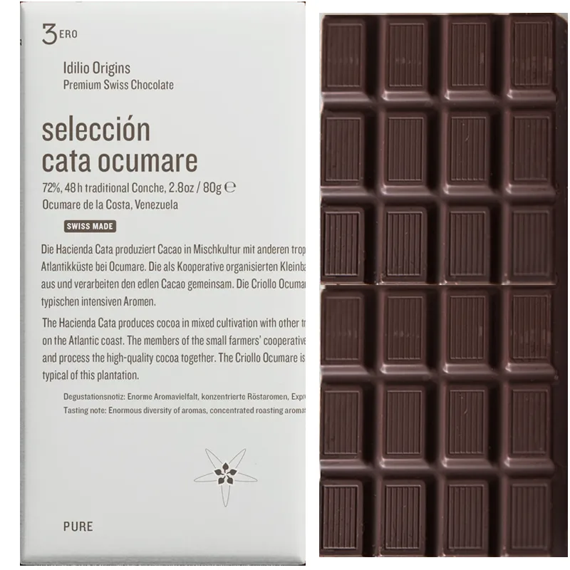 IDILIO ORIGINS | Dunkle Schokolade »3ero seleccion cata ocumare« Venezuela 72% | 80g Prämierte beste Schweizer Schokolade 3ero Seleccion cata ocumare von Idilio Origins