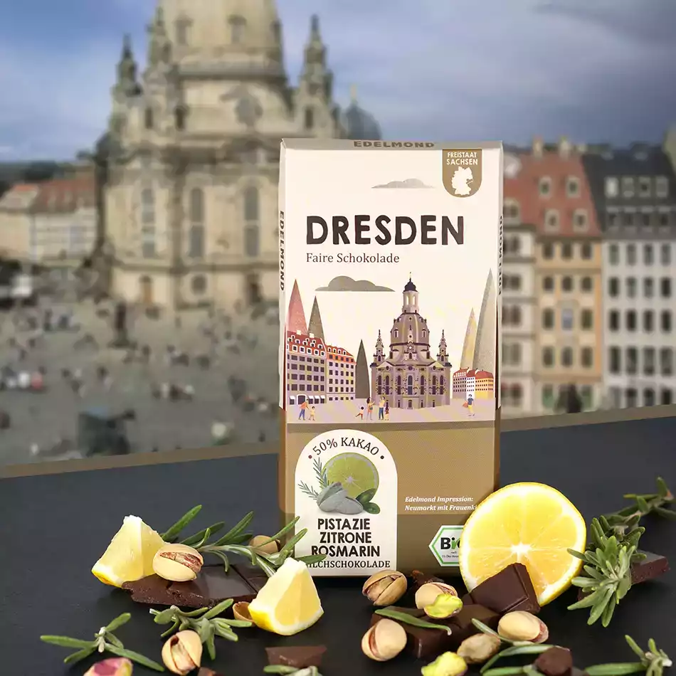 Dresden Schokolade mit Frauenkirche von Edelmond