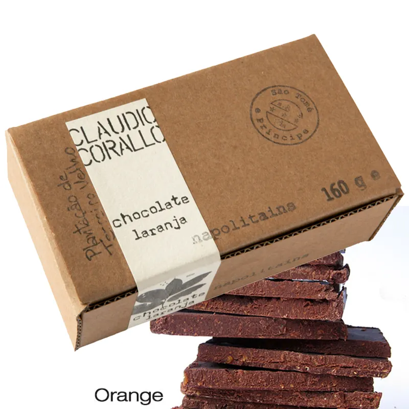 CLAUDIO CORALLO | Napolitains Dunkle Schokolade & Orange »Laranja« 70% | 160g Napolitains Schokolade mit Orange Laranja von Claudio Corallo