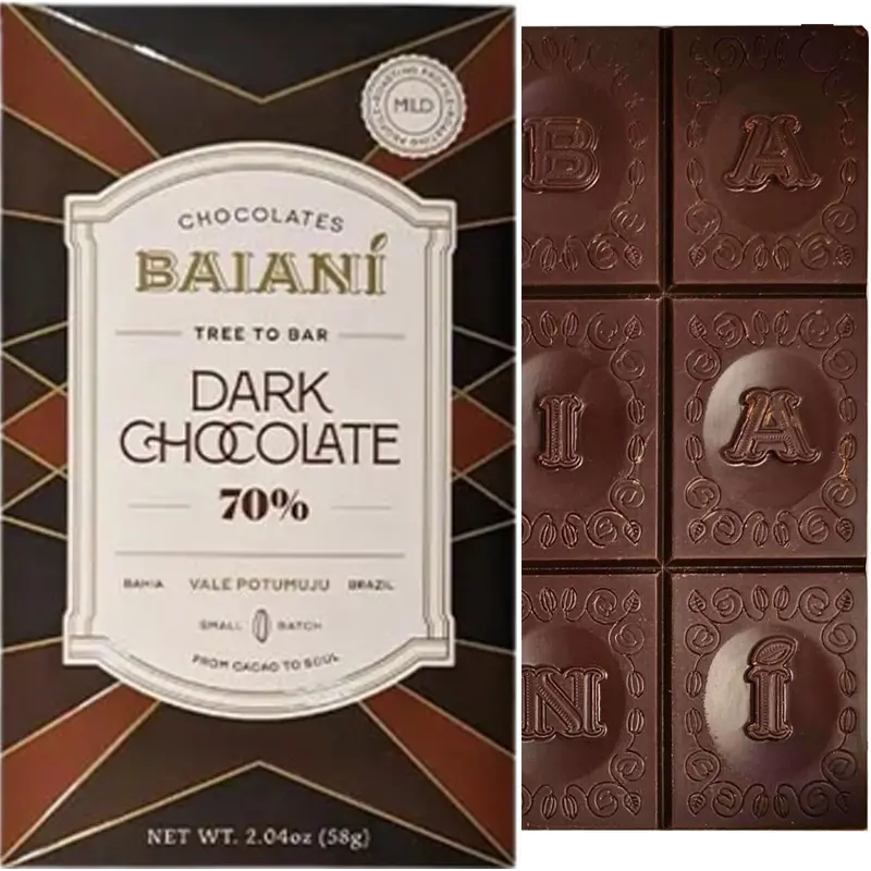 BAIANÍ Mild Roast 70 % – Dunkle Schokolade aus Bahia, Single-Origin, 58 g