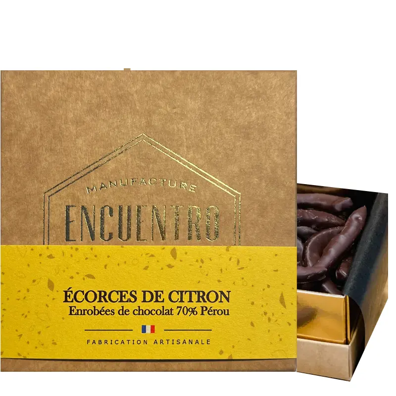 Zitronenstäbchen in dunkler Schokolade von Encuentro Frankreich