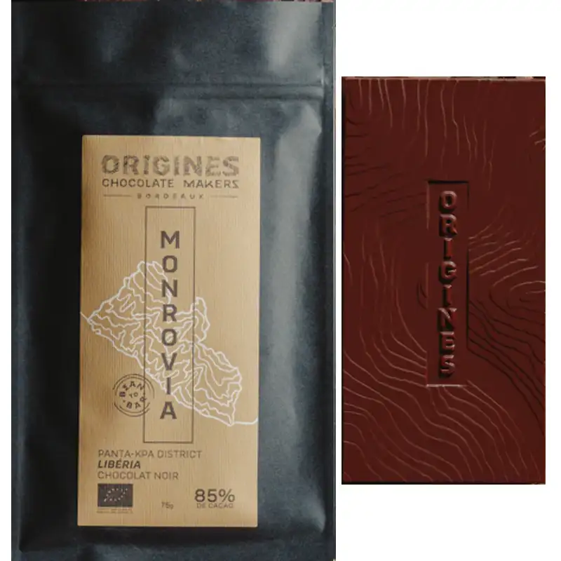 ORIGINES | Dunkle Schokolade »Monrovia Liberia« 85% | BIO | 75g ORIGINES | Dunkle Schokolade »Monrovia Liberia« 85% | BIO | 75g